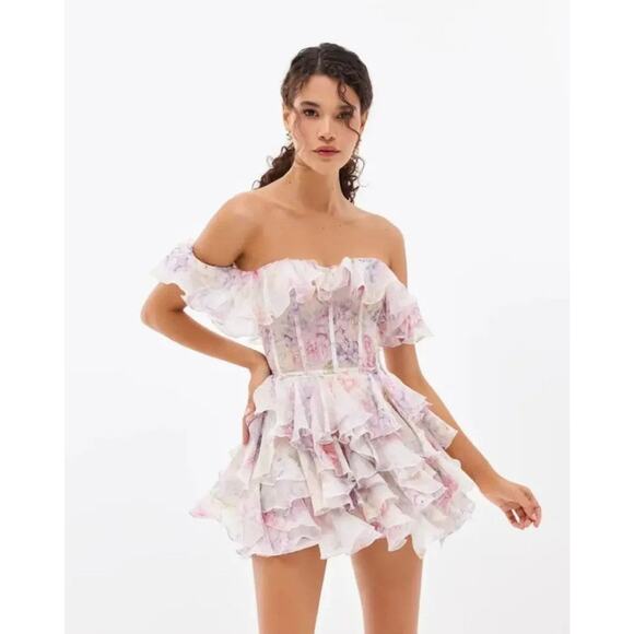 Yvon Viola Mini Dress - M Multicolor - Picture 4 of 5